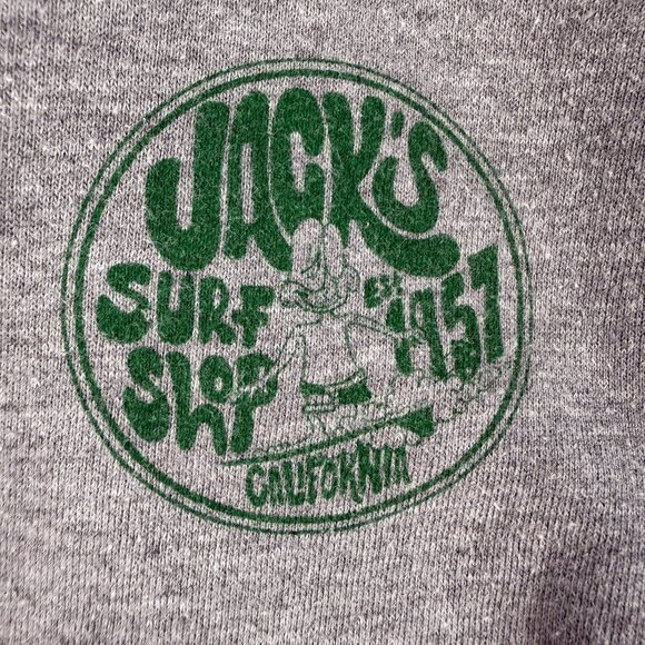 Jack's Surf Shop Gray and Green Graphic Hoodie Size M - Picture 2 of 4
